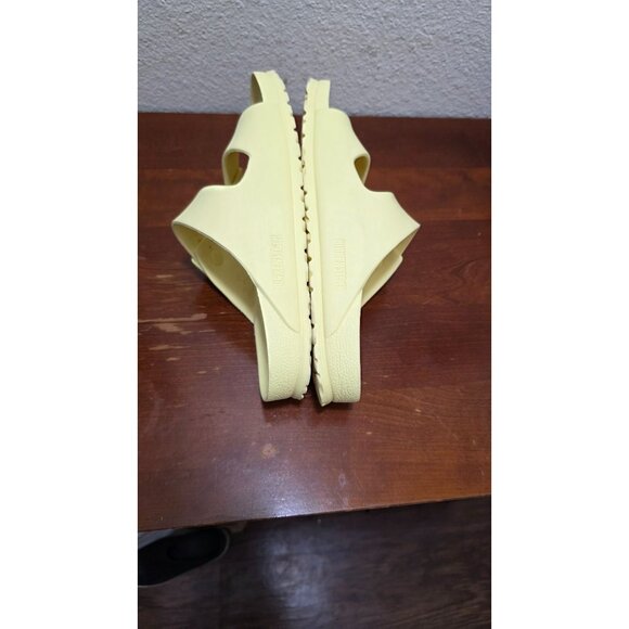 Birkenstock Arizona Eva Sandals Yellow Double Strap Adjustable Size 41 Narrow Fi - Picture 6 of 8